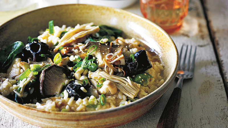Butter miso mushroom risotto Butter miso mushroom risotto