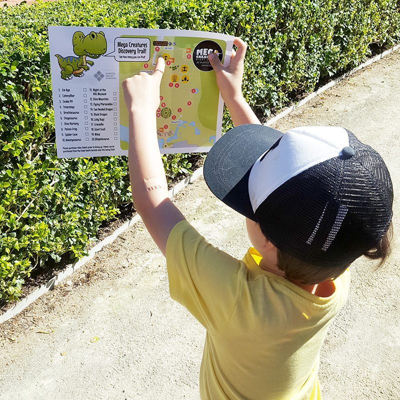 Hunter Valley Gardens Mega Creatures map Hunter Valley Gardens Mega Creatures map