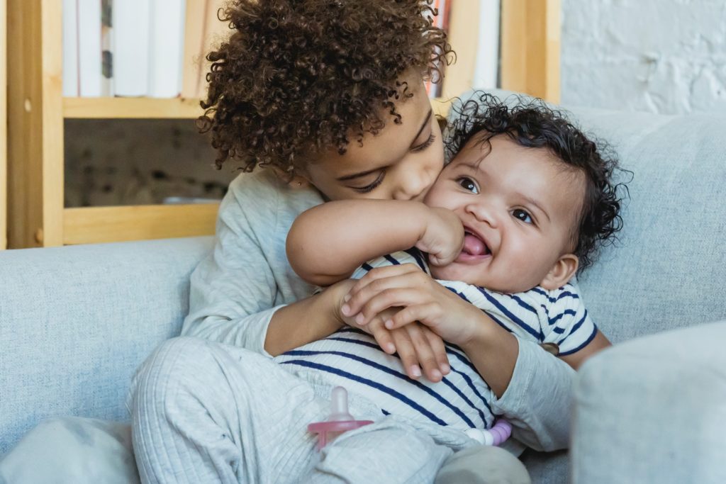 Siblings playing together