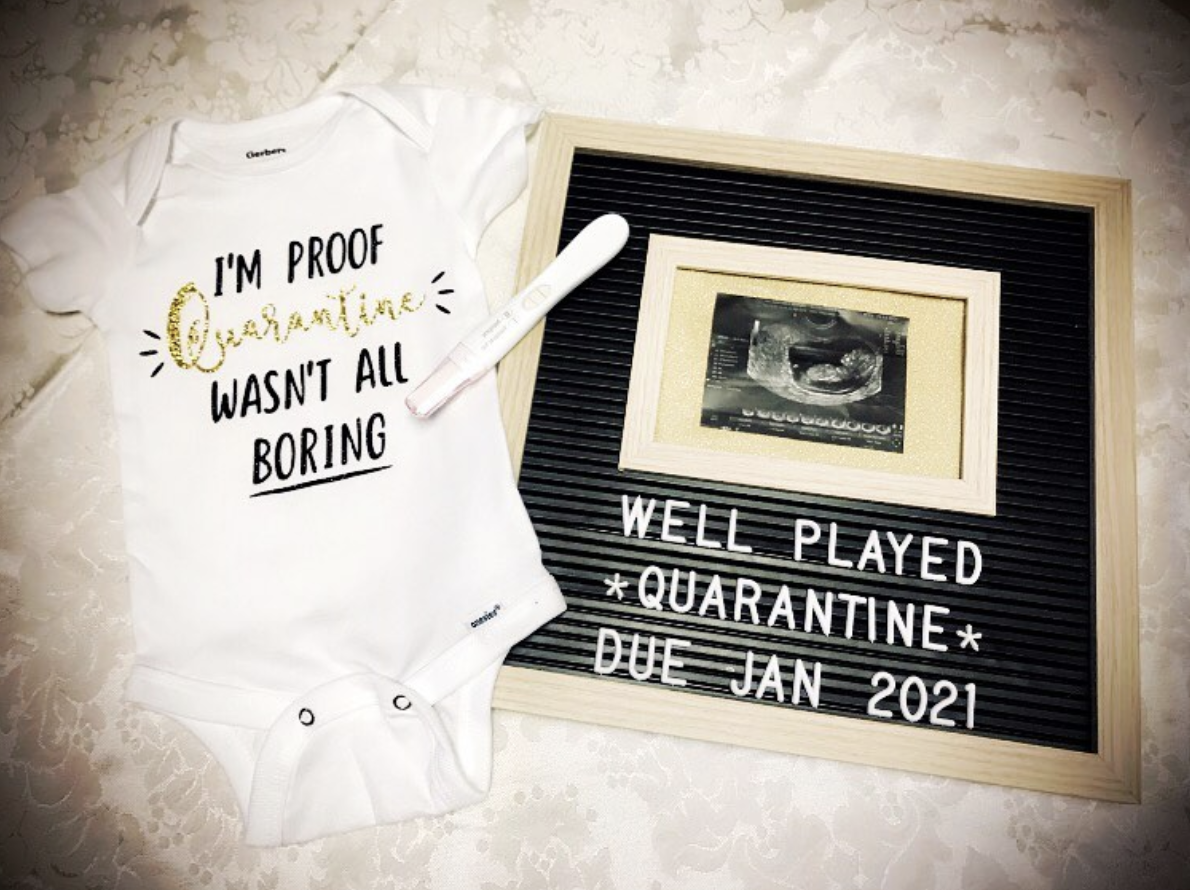 Quarantine pregnancy announcement 3 Quarantine pregnancy announcement 3
