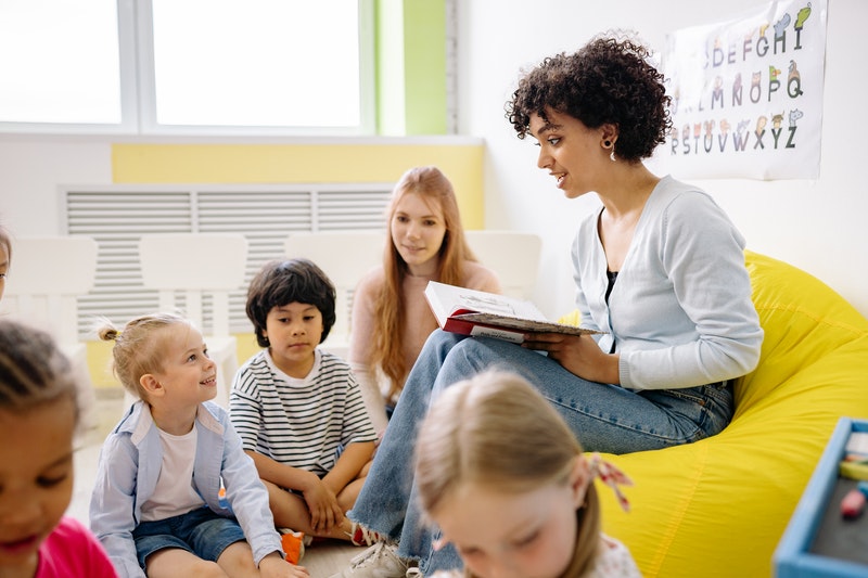 children at childcare centre