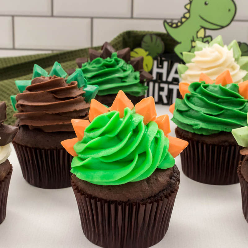 6 Dinomite cupcakes